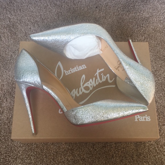 Christian Louboutin silver specchio vintage pumps - Picture 4 of 5
